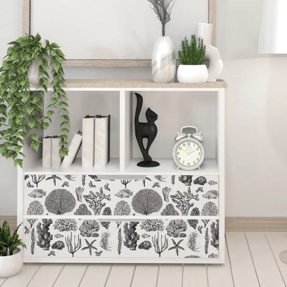 Redesign Decor Transfer - COASTAL SEA LIFE ~ Rare ~ (retired) 24” x 32” - Picture 2 of 2